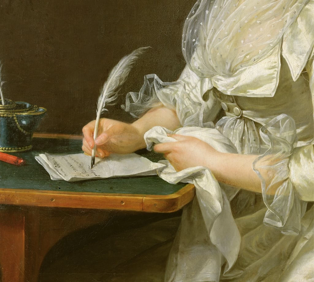 Ritratto di Madame Roland - Musée des Beaux, dettaglio, Arts de Quimper